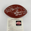 Joe Montana Steve Young Jerry Rice Signed Inscribed Super Bowl Football JSA COA