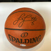Lebron James Signed Game Used Spalding NBA Game Basketball Beckett GEM MINT 10