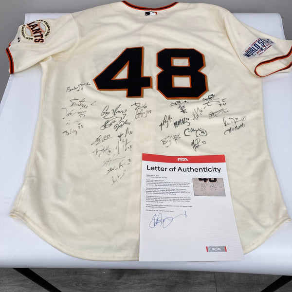 2014 San Francisco Giants World Series Champs Team Signed Jersey PSA DNA COA