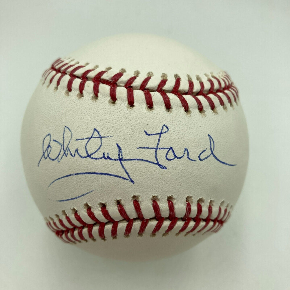 Nice Whitey Ford Signed Official Major League Baseball Steiner COA