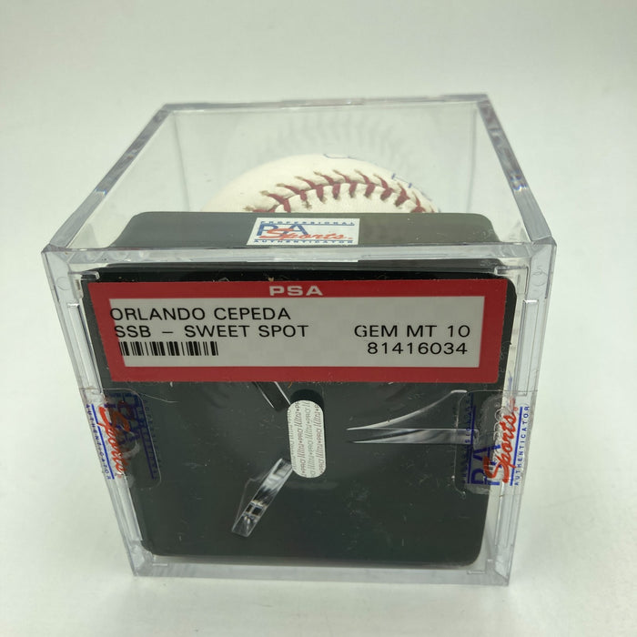 Orlando Cepeda HOF 1999 Signed Major League Baseball PSA DNA Graded 10 GEM MINT
