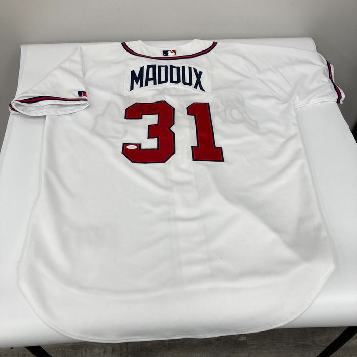 Greg Maddux Signed Authentic Atlanta Braves Russell Game Model Jersey JSA COA