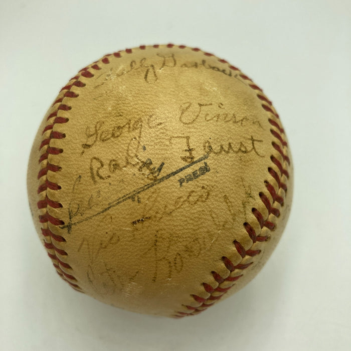 Whitey Ford Pre Rookie 1947 Butler Yankees Minor League Team Signed Baseball JSA