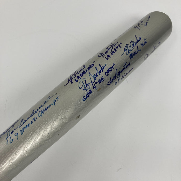 1969 New York Mets World Series Champs Team Signed Bat Nolan Ryan Tom Seaver JSA