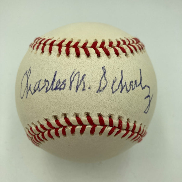 Charles M. Schulz Peanuts Single Signed National League Baseball With JSA COA