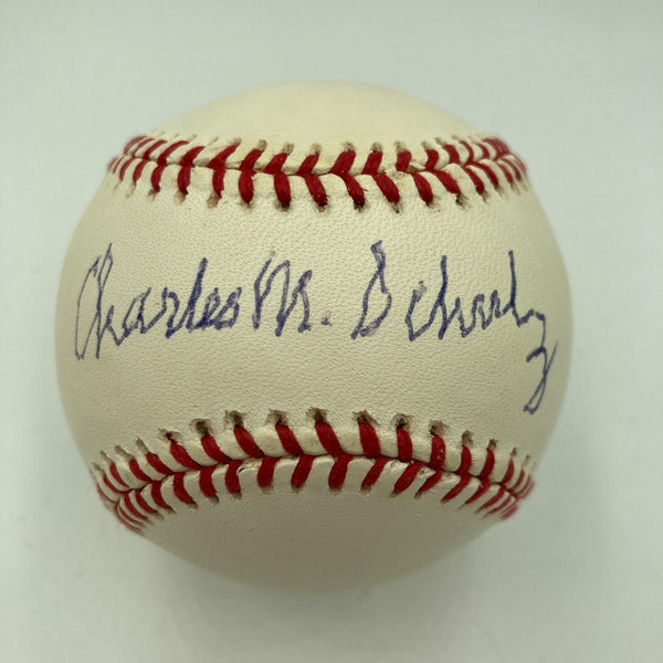 Charles M. Schulz Peanuts Single Signed National League Baseball With JSA COA