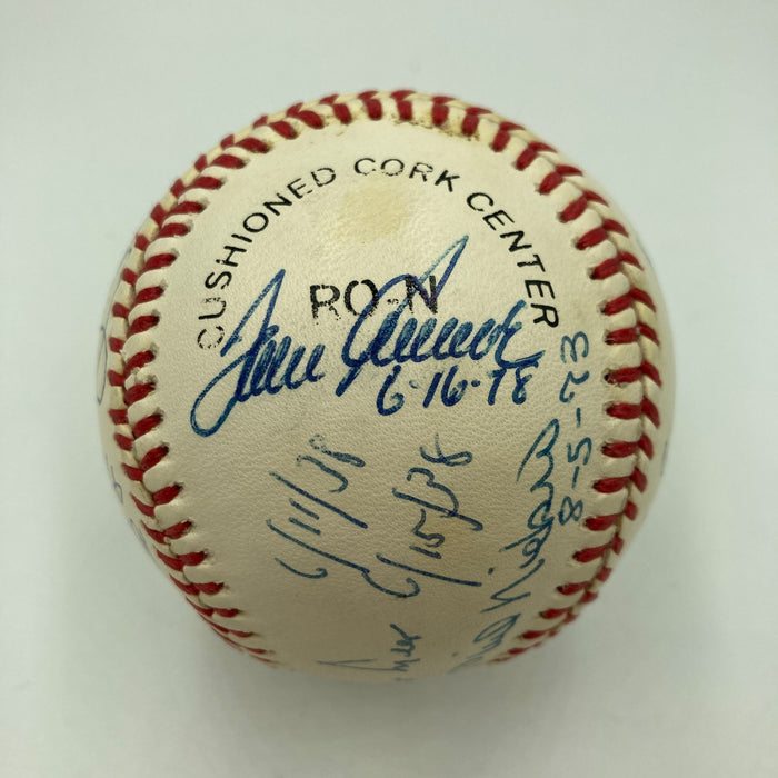 Beautiful No Hitter Pitchers Multi Signed Baseball 12 Sigs With Inscriptions JSA