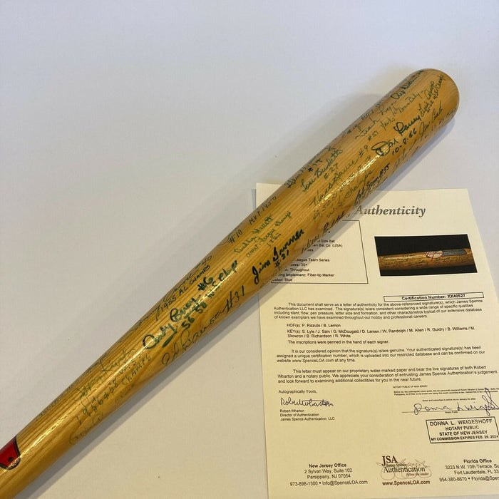1950's New York Yankees Legends Multi Signed Baseball Bat 40+ Sigs JSA COA