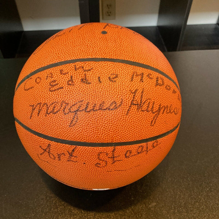 1971 Harlem Magicians Team Signed Official Wilson Basketball With JSA COA