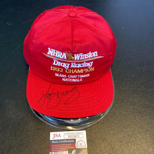 Larry Morgan Signed 1993 Winston Champion Hat Nascar Racing JSA COA