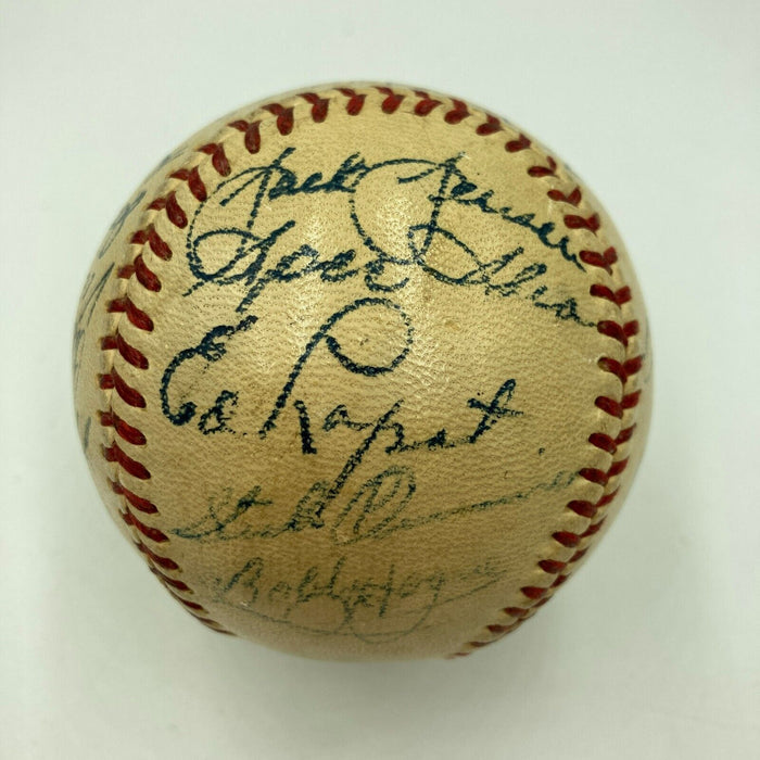1952 New York Yankees World Series Champs Team Signed Baseball Mickey Mantle JSA