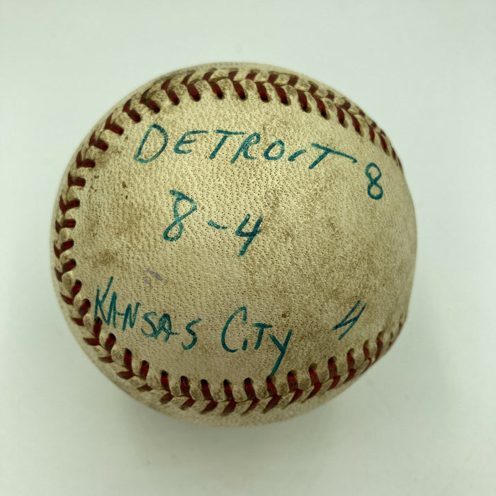 Mickey Lolich Signed Career Win No. 61 Final Out Game Used Baseball Beckett COA