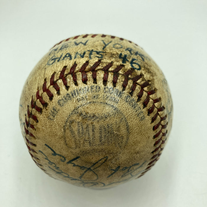 1946 New York Giants Team Signed NL Baseball Ernie Lombardi JSA COA