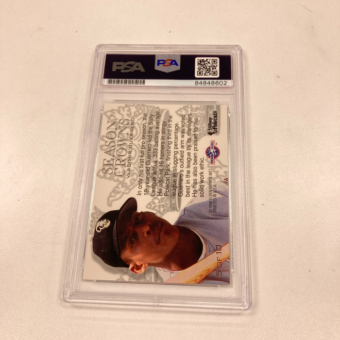 1996 Fleer Excel Vladimir Guerrero Signed Autographed RC Rookie Card PSA DNA
