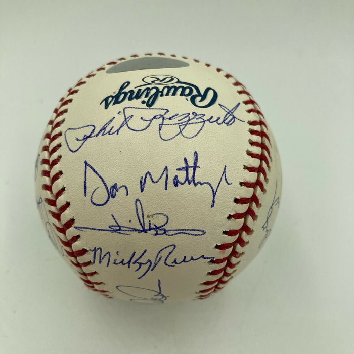 Derek Jeter Mariano Rivera Don Mattingly Yankees Legends Signed Baseball Steiner