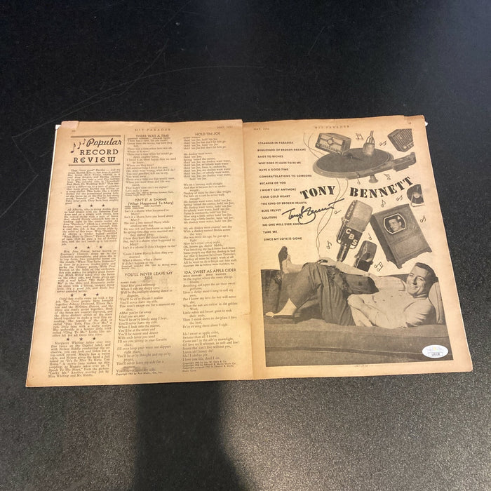 Tony Bennett Signed 1954 Vintage Music Magazine With JSA COA