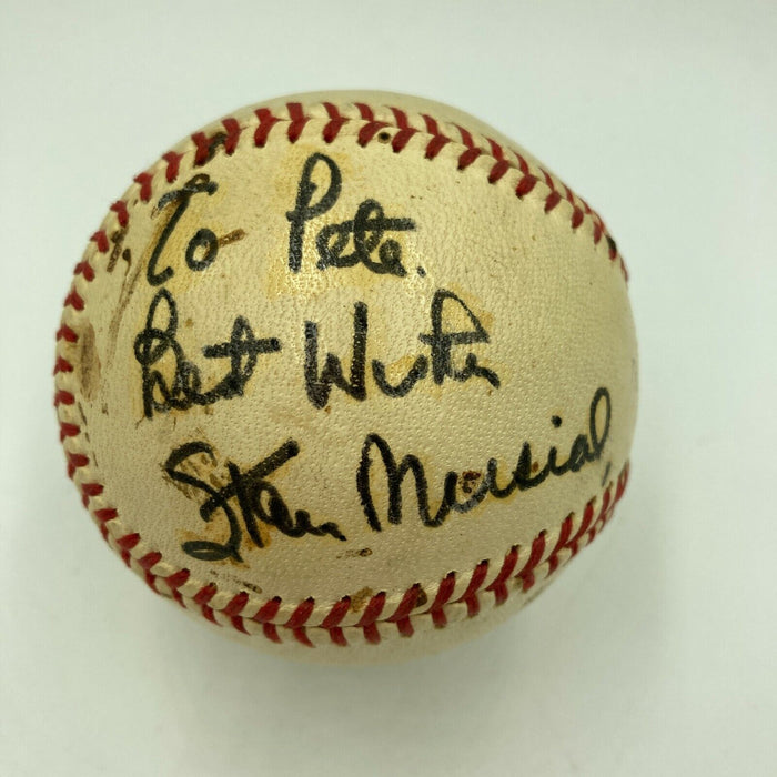 Stan Musial Playing Days Signed 1950's National League Giles Baseball JSA COA