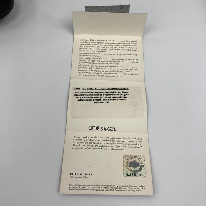 Ken Griffey Jr. Signed Nike Baseball Cleats Shoes UDA Upper Deck COA