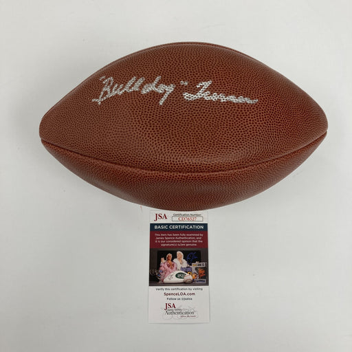 Clyde Bulldog Turner Signed NFL Wilson Game Football JSA COA RARE
