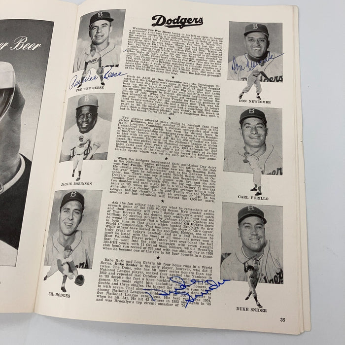 The Finest 1956 World Series Yankees Dodgers Signed Program Mantle Koufax JSA