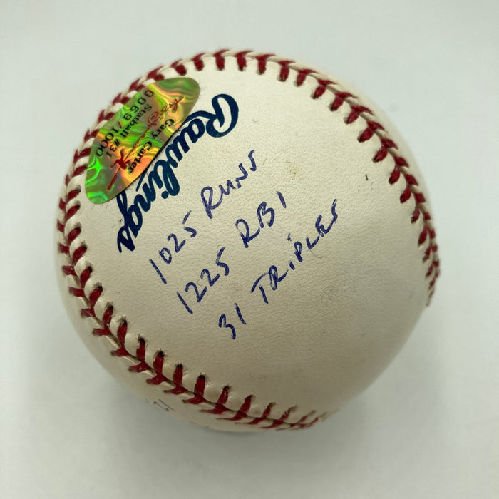Gary Carter Signed Heavily Inscribed STAT Major League Baseball RJ COA