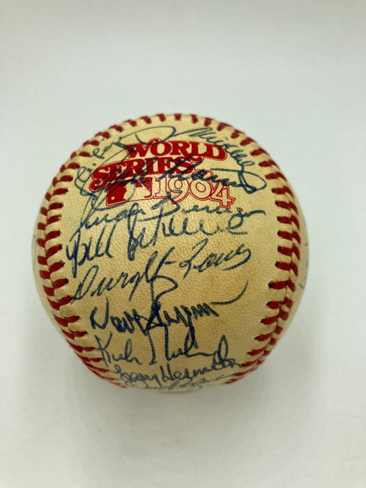 Beautiful 1984 Detroit Tigers World Series Champs Team Signed W.S. Baseball JSA