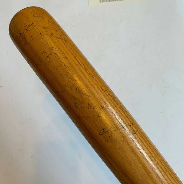 New York Yankees Team Signed 1955 World Series Game Issued Bat Mickey Mantle JSA