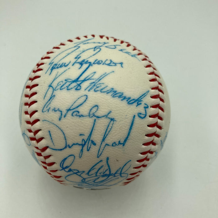 1985 - 1986 New York Mets Team Signed Baseball 28 Sigs With Gary Carter
