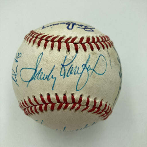 Sandy Koufax Nolan Ryan Pitching Legends Multi Signed Baseball 18 Sigs JSA COA