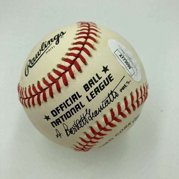 Nice Enos Slaughter Signed Official National League Baseball JSA COA