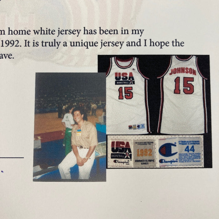 1992 Magic Johnson Signed Game Used Team USA Olympics Jersey MEARS COA