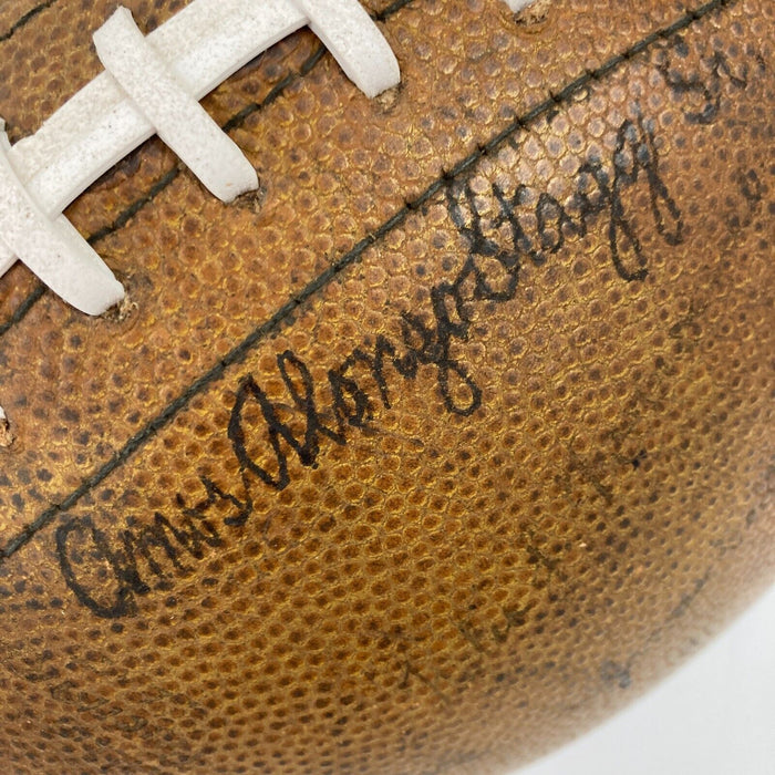 Amos Alonzo Stagg Signed Vintage Football With JSA COA NCAA College HOF RARE