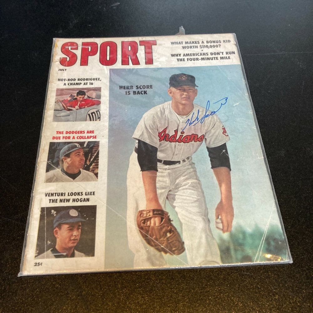 Herb Score Signed Autographed 1950's Baseball Magazine