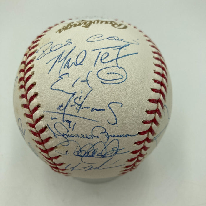 2009 New York Yankees Team Signed World Series Baseball Derek Jeter JSA COA