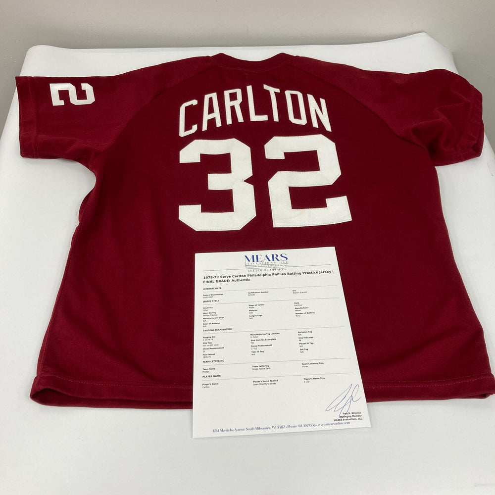 Steve Carlton Signed 1978 Game Used Philadelphia Phillies Jersey MEARS COA