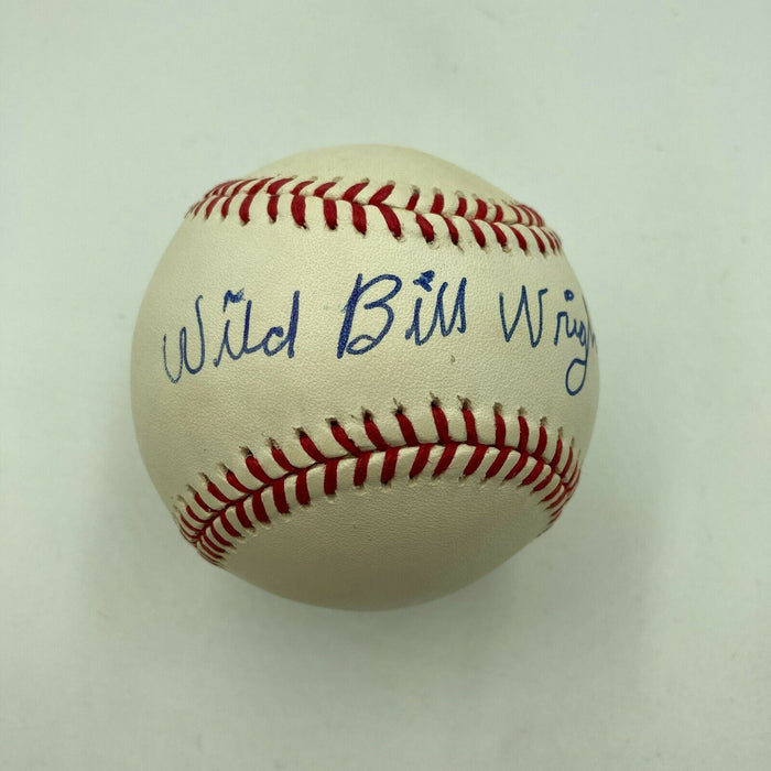 Wild Bill Wright Signed Official Major League Baseball Negro League Legend JSA