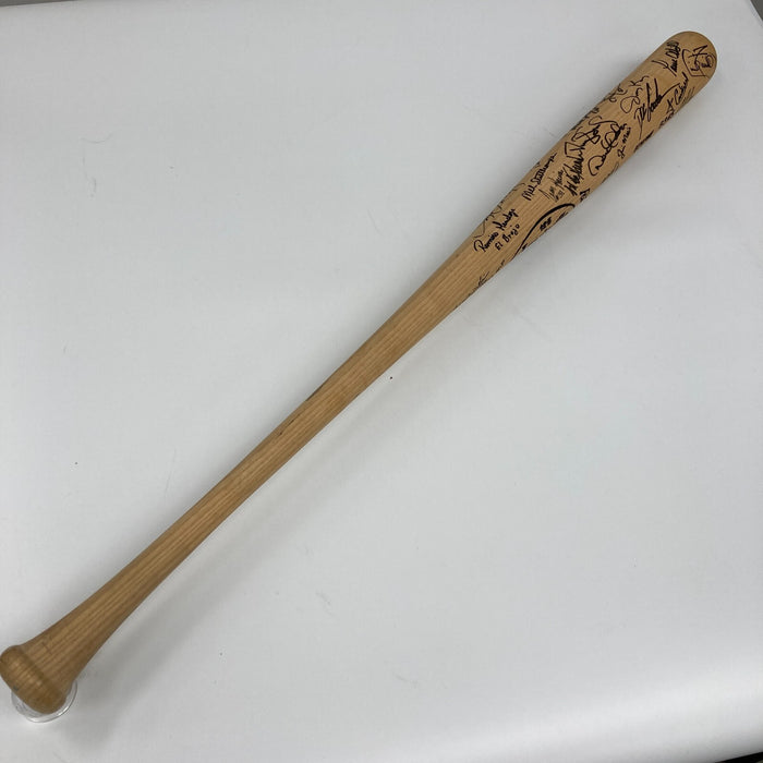 1996 New York Yankees World Series Champs Team Signed Bat Derek Jeter PSA DNA
