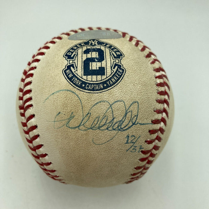 Derek Jeter Signed Derek Jeter Day Game Used Baseball Steiner COA