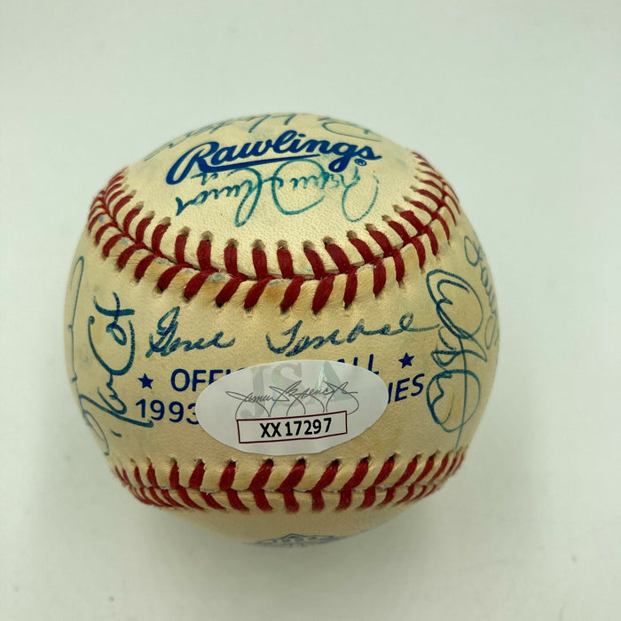 1993 Toronto Blue Jays World Series Champs Team Signed Baseball JSA COA