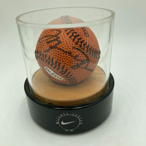 Michael Jordan Signed Nike Basketball Style Baseball Upper Deck UDA