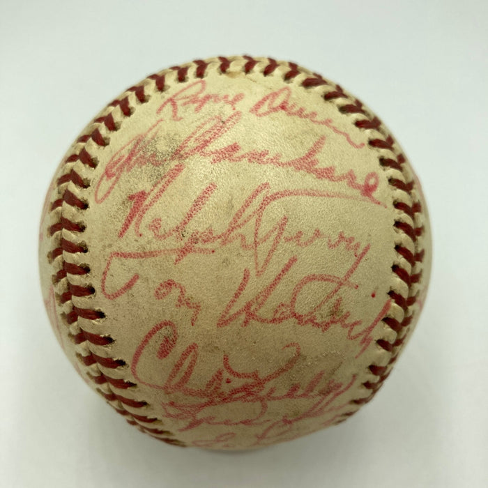 1951 Yankees World Series Champs Team Signed Baseball Mickey Mantle DImaggio JSA