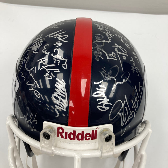 1990 New York Giants Super Bowl Champs Team Signed Full Size Helmet JSA Steiner