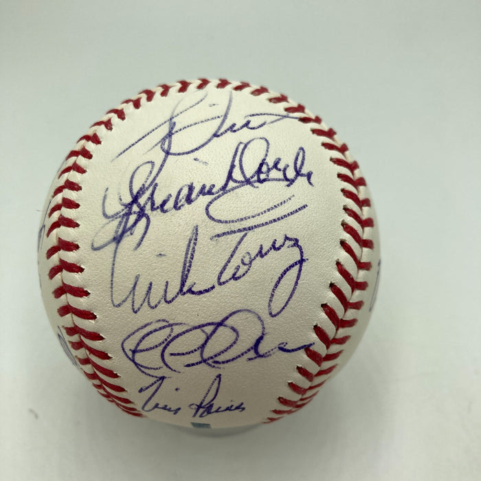 Rickey Henderson Don Larsen New York Yankees Legends Multi Signed Baseball