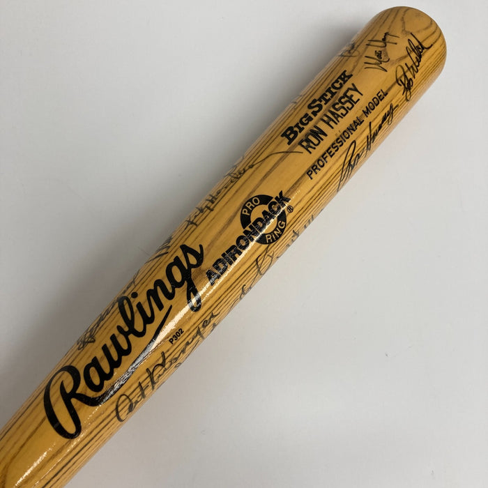 1989 Oakland A’s World Series Champs Team Signed Baseball Bat JSA COA