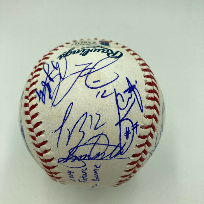 Francisco Lindor Rookie 2014 Futures Game Team World Signed Baseball Beckett COA