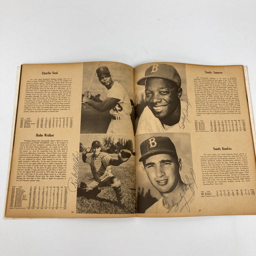 1957 Brooklyn Dodgers Team Signed Yearbook 30 Signatures Sandy Koufax PSA DNA