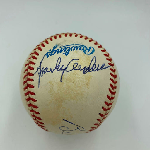 Sparky Anderson Al Kaline Newhouser Rogell Tigers Legends Signed Baseball PSA
