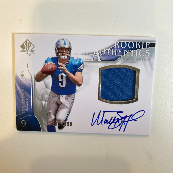 2009 Upper Deck SP Authentic Matthew Stafford Auto Jersey RC /499