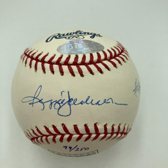 Reggie Jackson Jersey Retirement #44 8-14-93 	 5-22-04 Signed Baseball Steiner