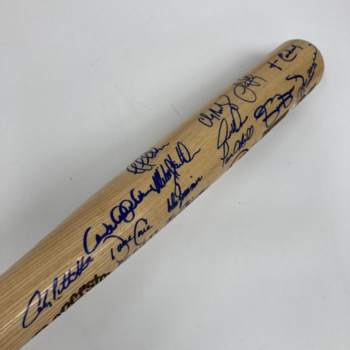 1999 New York Yankees World Series Champs Team Signed Bat Derek Jeter Beckett